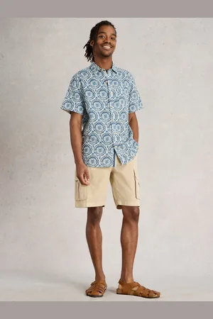 White Stuff Finsbury Tile Printed 100% Cotton Shirt L