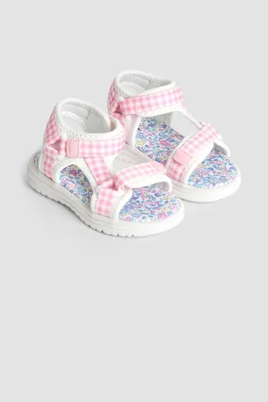 JoJo Maman Bébé Pink Adjustable Strap Sandals AU 10 (EU 28)