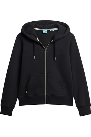 Superdry Black Essential Logo Zip Hoodie AU 10