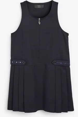 Next Embroidered Zip Front Pinafore School Dress (3-14yrs) 7 Years (122cm)
