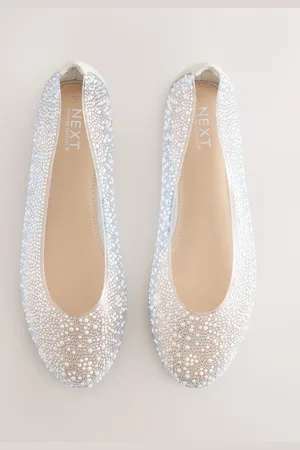 Next Forever Comfort Round Toe Jewel Vinyl Ballerinas AU 5.5 (EU 36)