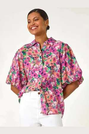 Roman Floral Print Button Through Shirt AU 18