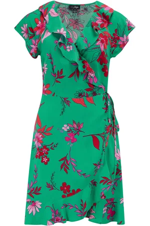Pour Moi Frill Wrap Woven Beach Dress AU 14