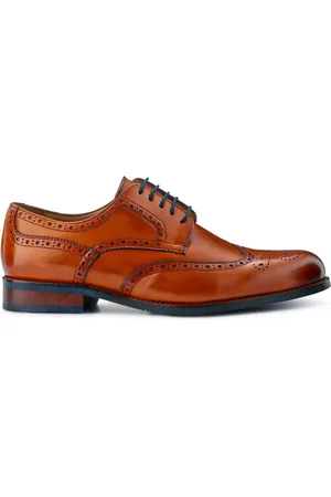 JONES BOOTMAKER Mens Manning Wide Fit Brogues Shoes AU 6 (EU 40)