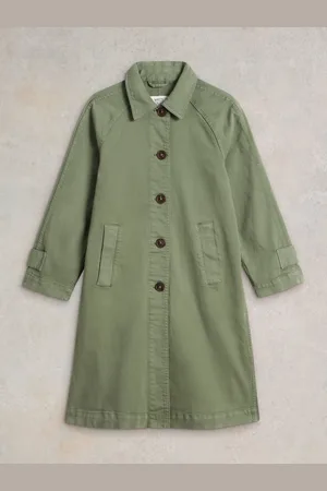 White Stuff Green Oakleigh Denim Coat AU 14
