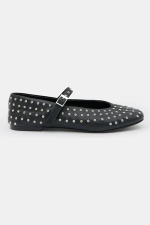 Hush Puppies Diamante Studded MJ Leather Flats AU 8.5 (EU 40)