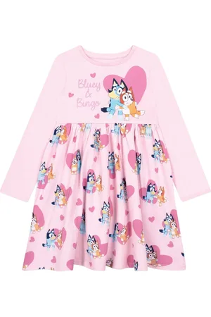 Character Bluey Long Sleeve 100% Cotton Dress 4