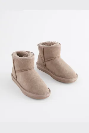 Next Neutral Grey Suede Pull On Boots AU 13 (EU 32)