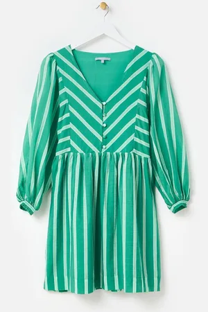 Oliver Bonas Striped V-Neck Mini Dress 8
