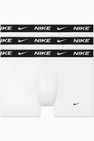 Nike White Everyday Cotton Stretch Trunks 3 Pack S