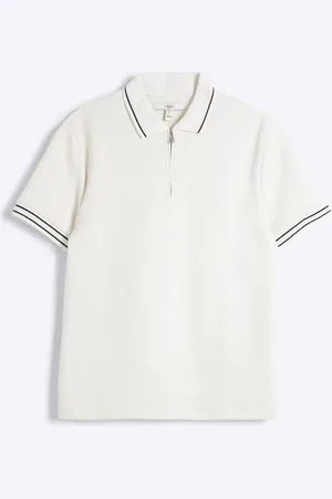 River Island Slim Fit Quilted 100% Cotton Polo Shirt XL