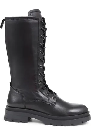 JONES BOOTMAKER Black Mika Leather Lace-Up Boots AU 5 (EU 36)