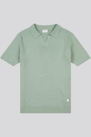U.S. Polo Assn. U. S. Polo Assn. Mens Texture Open Collar Knit 100% Cotton Polo Shirt XXL