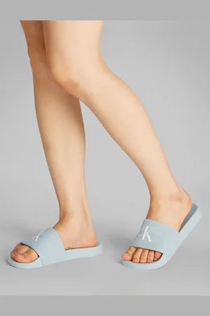 Calvin Klein Blue Monogram Slides AU 5.5 (EU 36)