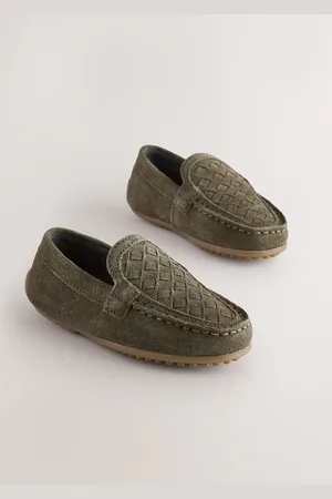 Next Standard Fit (F) Suede Slip-Ons Loafers Shoes AU 11 (EU 29)