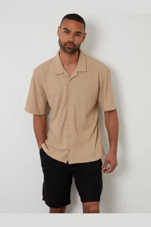 Threadbare Relaxed Fit Textured Mix Short Sleeve Shirt xlarge