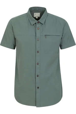 Mountain Warehouse Mens Coconut Slub Texture Short Sleeve 100% Cotton Shirt S