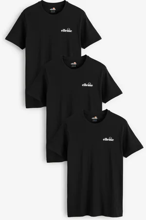 Ellesse Azzini 100% Cotton Black T-Shirts 3 Pack L
