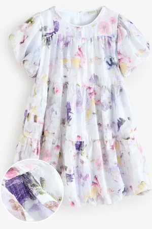 Ted Baker Sequin Bubble Hem Puff Sleeve Dress 9 Years (134cm)