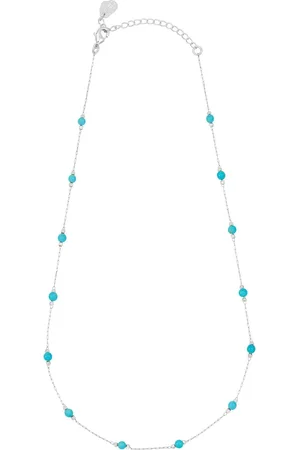 ESTELLA BARTLETT Silver Tone Amazonite Paperlink Luck Necklace One