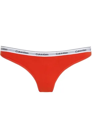 Calvin Klein Red Modern Logo Thong L