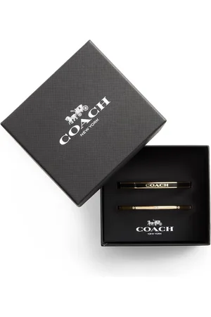 Coach Gold Tone Signature Duo Bangle Boxed Set One