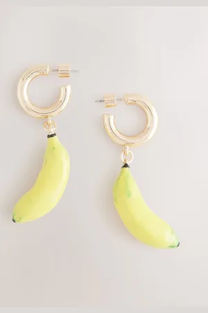 Next Yellow Banana Drop Hoop Earrings one