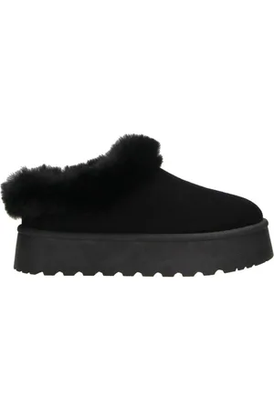 Novo Black Standard Fit Lydia Faux Fur Platform Mules AU 8 (EU 39)