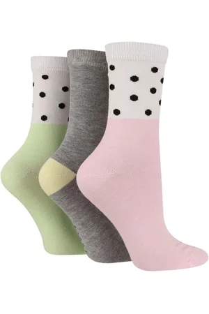 Wild Feet Pink Bamboo Pop Colour Socks 3 Pack One