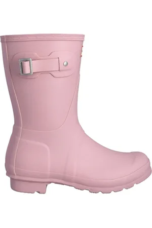 Hunter Womens Pink Original Short Wellies AU 8 (EU 39)