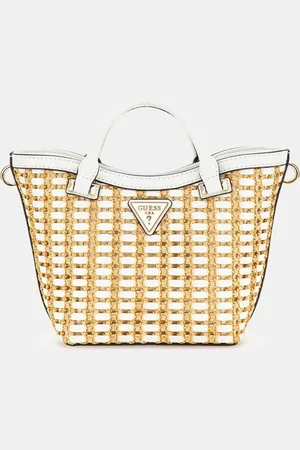 Guess Small Rattan Atalia Natural Tote Bag One