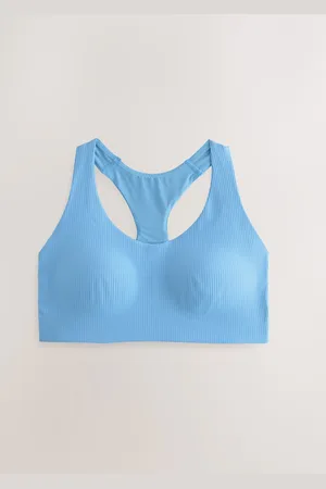 Next Blue Active Sports Low Impact Dry Tech Ribbed Crop Bra 40 DD