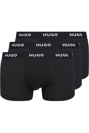 HUGO BOSS Black Logo-Waistband Stretch Cotton Trunks 3 Pack XXL