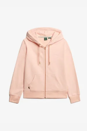 Superdry Pink Essential Logo Zip Hoodie AU 14