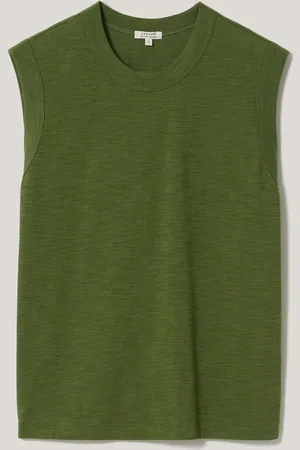 Jigsaw Green 100% Cotton Slub Tank Top xsmall