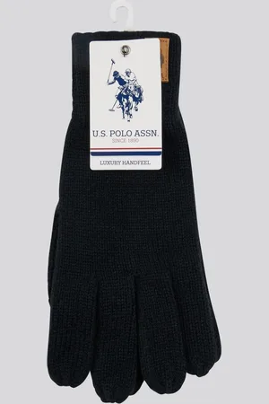U.S. Polo Assn. U. S. Polo Assn. Black Winter Classic Knit Gloves One
