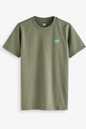 New Balance Green Boys Athletics AOP Logo T-Shirt 10