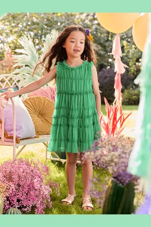 Next Shirred Ruffle Party Dress (3-16yrs) 4 Years (104cm)