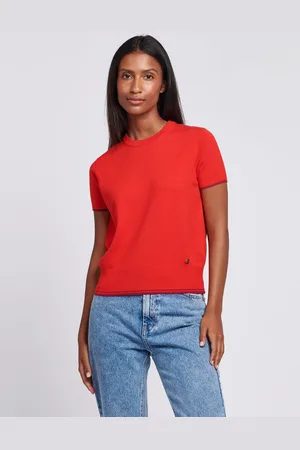 U.S. Polo Assn. U. S. Polo Assn. Womens Orange Short Sleeve Crew Neck Jumper L