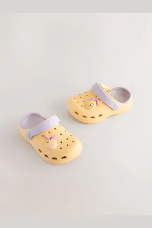 Next Yellow Fruit Standard Fit (F) Marble Comfort Clogs AU 9 (EU 26.5)