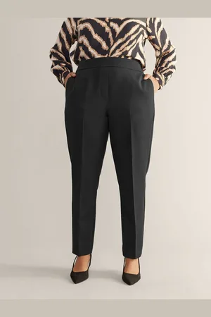 Evans Curve Tapered Black Trousers 16 L29