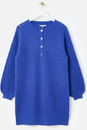 Oliver Bonas Pointelle Knitted Jumper Dress AU 6