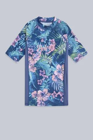 Animale Purple Kids Daisy Print Quick Drying Rash Vest 146152cm