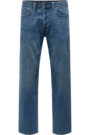 Only & Sons Blue Straight Fit Edge Jeans 30W x 31L (UK 30 R)