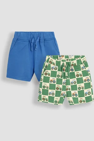 JoJo Maman Bébé 2-Pack Printed & Plain Shorts 12