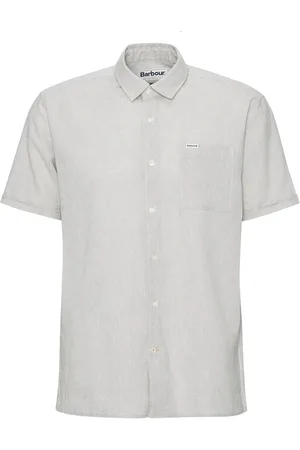 Barbour Nelson Linen Blend Short Sleeve Shirt L