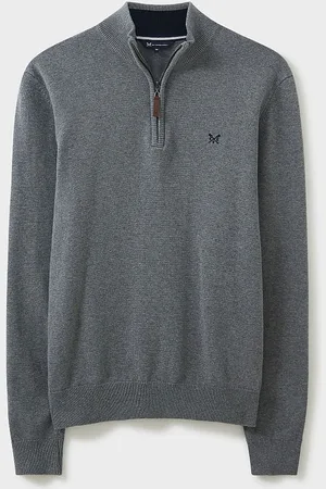 J.Crew Company Grey Quarter Zip Knitted Jumper S