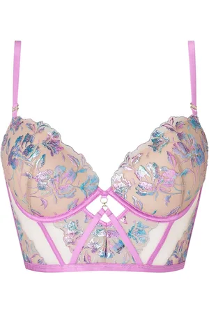 Ann Summers Purple Euphoric Foiled Embroidery Padded Corset 18 B-C