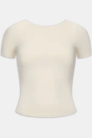 Tala Cream DayFlex Twist Back Full Length T-Shirt M