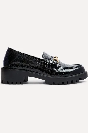 Linzi Aria Chunky Sole Loafers With Gold Trim AU 10 (EU 41)